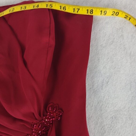 Jordan Women's Burgundy Formal, Wedding Prom, Strapless With Cover Dress Size 20 - Picture 10 of 14